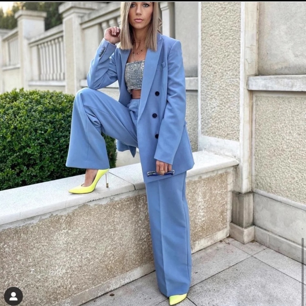 ❌SOLD❌Blogger's Fav| NWT ZARA Full Length Pants - Picture 1 of 16